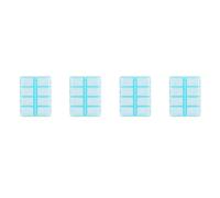 Reinscer 4X plástico rectángulo 8 compartimientos 7 tabletas medicina caso azul