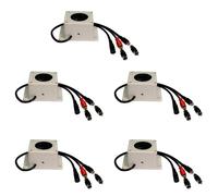 Reinscer 5 altavoces de micrófono impermeables en 1 para cámaras de vigilancia al aire libre para cámara IP, grabación de audio, intercomunicador