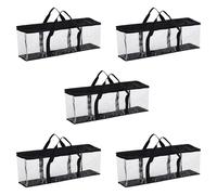 Reinscer 5 soportes grandes transparentes para DVD y CD, con de cremallera, organizador