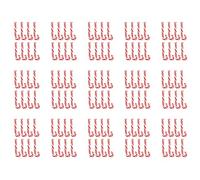 Reinscer 500 piezas rojas y hechas a mano palitos de azúcar navideños comida miniatura casa de muñecas arcilla barra de azúcar aproximadamente 3,2 x 1 cm