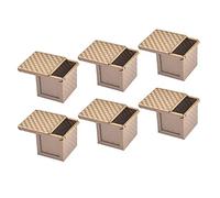 Reinscer 6 cajas cuadradas con tapa, molde para tostadas, forma de pan, con tapa, antiadherente, para tostadas