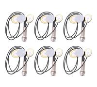 Reinscer 6 micrófonos de contacto piezoeléctricos, 3 transductores, con conector de pin final para Kalimba