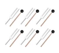 Reinscer 6 x aleación de aluminio + diapasón Chakra Hammer Diagnóstico 528 Hz con set de prueba de nervioso diapasón protección de