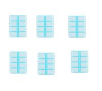 Reinscer 6 x plástico rectángulo 8 compartimentos 7 tabletas medicina caso azul