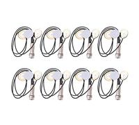 Reinscer 8 micrófonos de contacto piezoeléctricos, 3 transductores, con conector de pin final para Kalimba