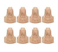 Reinscer 8 piezas 10 x 6 cm estilo europeo macizo tallado muebles pies patas TV armario asiento pie mueble mueble pie