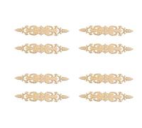 Reinscer 8 piezas 33 cm x 6 cm pegatinas talladas rayas esquina apliques muebles figuras talladas en madera