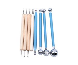 Reinscer 8 piezas Punteador Herramientas para arcilla cerámica cerámica muñeca modelado flores de papel