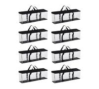 Reinscer 8 soportes grandes transparentes para DVD y CD, con de cremallera, organizador