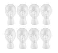 Reinscer 8X Espuma Maniquí PerüCkkkkopf-Display Sombreros-PerüCehalter-Blanco-Espuma Cabeza