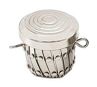 Reinscer acabado hardware Money Frame piezas pin bolsa embrague muesca cilindro accesorios (Plata)