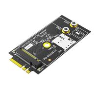 Reinscer Adaptador M.2 Key B a A+E con ranura para tarjeta Nano SIM para módulo 3G/4G/5G
