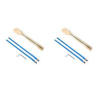 Reinscer Barras de 4 piezas para el cuello de guitarra, acero 9 x 420 mm, accesorios para guitarra azul