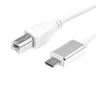 Reinscer Cable Conector Midi USB Tipo B una Micro-USB, Cable Adaptador, Cable de Audio de Piano