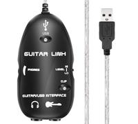 Reinscer Cable de conexión de guitarra a USB, adaptador para PC, grabación de CD, estudio y ordenador portátil