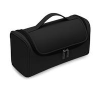 Reinscer Caja portátil para secador de pelo con gancho oculto, bolsa de herramientas de peluquería antideslizante, bolsa de almacenamiento impermeable de gran capacidad, color negro