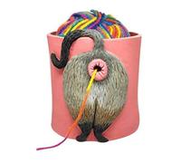 Reinscer Cuenco de hilo para gatos, obra de arte, soporte de hilo, con agujero, cesta de punto para escritorio, dormitorio C