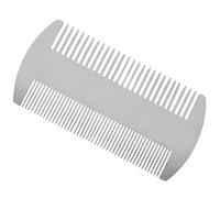 Reinscer Doble Acción Acero Inoxidable Edc Tamaño de Tarjeta de Crédito Peine Monedero Peine de Bolsillo Peine Antiestático Peine para el Cabello Barba Bigote para Hombre