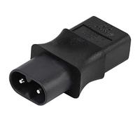 Reinscer Enchufe Iec 320 C8 de 2 para enchufe IEC 320 C9, adaptador de corriente 6 A/250 V EU, corriente industrial
