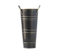 Reinscer Estantería de metal para sombrilla de 2 piezas con cubo de flores francés, cubo de paraguas para el suelo, estante de almacenamiento