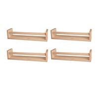 Reinscer Estantería flotante de 4 piezas, estantería de pared natural para niños, estantes para la pared, baño, cocina, estante de
