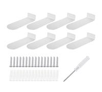 Reinscer Estantes flotantes para sostenedor de zapatos montado en la pared 8 conjunto, estantes flotantes de acrílico transparente para la colección de zapatillas de vitrina