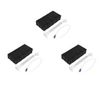Reinscer - Filtro de suelo (60 unidades, plástico negro, para acuario, tubo de aire, manguera y manguera