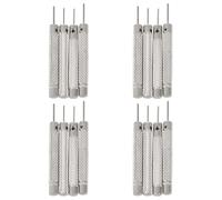 Reinscer Herramienta de reparación de relojes de 16 piezas, 0,7 mm, 0,8 mm, 0,9 mm, 1,0 mm, pulsera, perforadora de acero, extractor de pasadores de eslabones, plata