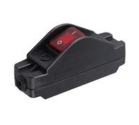 Reinscer Interruptor de encendido/apagado de 16A 220V en línea con botón en el cable, interruptor en línea para dispositivos