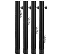 Reinscer Juego de 4 extensores de patas plegables para mesas plegables con patas rectas/curvas, patas plegables, elevadores ajustables en
