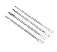 Reinscer Juego de 4 herramientas de manicura de acero para manicura y pedicura, 4 unidades