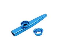 Reinscer Kazoo aleación de aluminio metal con 5 piezas regalo flauta diafragma para niños amantes de la música azul
