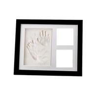 Reinscer Kit de impresión de manos y pies de de arcilla, regalos para baby shower y decoración para la habitación de los niños, color negro
