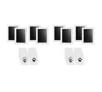 Reinscer Kit de impresión de para perros y gatos, 8 blocs de impresión sin tinta, 16 tarjetas de impresión, almohadilla de sello de huella nasal para perros, juego de impresión táctil