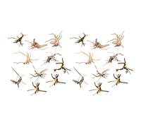 Reinscer Mini madera a la deriva para acuario, ramas naturales, acuario, decoración de reptiles, , madera a la deriva, ordenada (20 piezas)