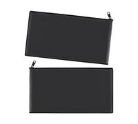 Reinscer Monedero con cremallera para dinero en efectivo, monedero, monedero, monedero, monedero, bolsa de banco, 11 x 6,1, 2 unidades, Negro