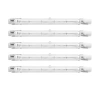 Reinscer Pack de 5 bombillas halógenas lineales R7S 118 mm 300 W 230 V R7S lámpara halógena regulable para trabajos de construcción iluminación de paisaje