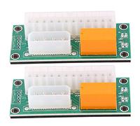 Reinscer Paquete de 2 adaptadores de alimentación dual PSU multiple, Add2Psu ATX de 24 a Molex 4Pin conector para BTC Miner