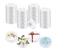 Reinscer Paquete de 50 círculos de espuma de poliestireno redondos, 7,6 cm, 2,5 cm, bloque , espuma para manualidades de pintura de flores