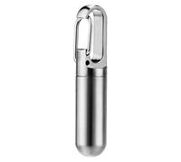 Reinscer Pastillero pequeño, llavero para llaves, portátil, resistente al agua, de acero inoxidable, pastillero, llavero para llaves, soporte para pastillas