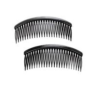 Reinscer Peine de pelo de plástico negro de 24 dientes, 2 unidades