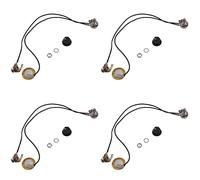 Reinscer Piezo, amplificador precableado con salida de 6,35 mm, 4 unidades, 27 mm, para guitarra acústica, ukelele, cigarros y guitarra