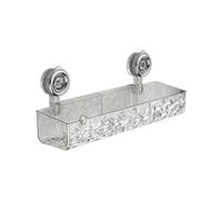 Reinscer Sin taladrar, estante ligero con ventosa de estilo glaciar, organizador de ducha de baño, fácil de usar, transparente,