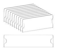 Reinscer Soporte de Placa de Nombre AcríLico Premium, 2X8 Pulgadas, de Soporte de Letrero de PláStico AcríLico Transparente, Placas de Pared para Oficina, Hogar