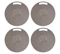 Reinscer - Tabla de cortar redonda de plástico con asas (31 cm, 4 unidades)
