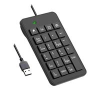 Reinscer Teclado numérico con cable, USB de 23 teclas, teclado numérico para contabilidad financiera, accesorios de oficina para ordenador portátil, PC, ordenador