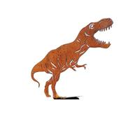 Reinscer Valla de dinosaurio de metal con diseño de dinosaurio A