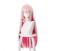 Reintento de Maou-sama! Luna Elegante Pelucas de Cosplay para Mujer 80cm Largo Pelo Sintético Resistente al Calor Gradiente Rosa Rojo Anime Cos Peluca Luna Elegante