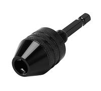 Reionppy 0.3-8mm 1/4 pulgadas Taladro de llave Chuck Destornillador Adaptador de controlador de impacto Tornillo hexagonal Taladro Grinder Adaptador de cambio Convertir -Negro