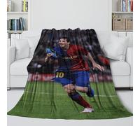 REIPOL Messi Fútbol Manta Cómoda Cálida - Cobija Acogedora para Cama Sofá Oficina Cuna - Mantas para Niños Jóvenes Adultos - Brinda Calidez Y Felicidad - Cumpleaños Navidad Boda Regalo(150x200cm)